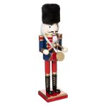 Dziadek do orzechów czerwony w czapce 25cm  2