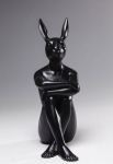 Figura dekoracyjna Gangster Rabbit czarna 4