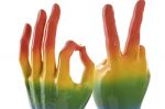 Figura dekoracyjna Hand Rainbow - Item International 3