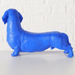 Figura dekoracyjna Jamnik Wuffy niebieski - Boltze 7