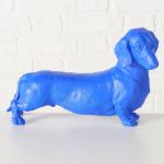 Figura dekoracyjna Jamnik Wuffy niebieski - Boltze 5