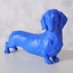 Figura dekoracyjna Jamnik Wuffy niebieski - Boltze 2