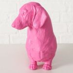 Figura dekoracyjna Jamnik Wuffy różowy - Boltze 3