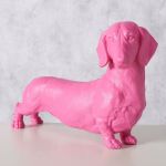 Figura dekoracyjna Jamnik Wuffy różowy - Boltze 2