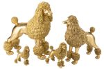 Figura dekoracyjna pies Pudel XXL złoty - J-Line 3