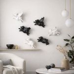 Figurka ścienna Flying Pig czarna biała - Item International 2