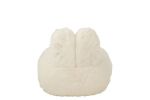 Fotel biały futrzany Bunny premium 4