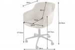 Fotel biurowy Krzesło Euphoria aksamitne beżowe - Invicta Interior 9