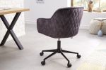Fotel biurowy Krzesło Euphoria aksamitne szare  - Invicta Interior 6