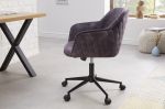 Fotel biurowy Krzesło Euphoria aksamitne szare  - Invicta Interior 5