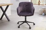 Fotel biurowy Krzesło Euphoria aksamitne szare  - Invicta Interior 4