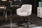 Fotel biurowy Krzesło Euphoria skórzane białe - Invicta Interior 1