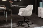 Fotel biurowy Krzesło Euphoria skórzane białe - Invicta Interior 4