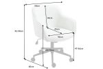 Fotel biurowy Krzesło Euphoria skórzane białe - Invicta Interior 12