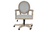 Fotel biurowy krzesło Louis natur szare 2