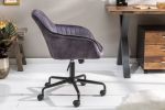 Fotel biurowy Krzesło Turin aksamitne szare - Invicta Interior 4