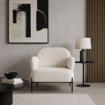 Fotel Boucle lounge biały - Item International 2