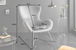 Fotel bujany Scandinavia Swing szary aksamitny  - Invicta Interior 9