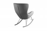 Fotel bujany Scandinavia Swing szary aksamitny  - Invicta Interior 3
