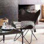 Fotel Butterfly czarny ze skóry - Atmosphera 1