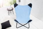 Fotel Butterfly Fabric niebieski  - Invicta Interior 3