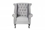 Fotel Chesterfield Mink Aksamit srebrny szary  - Invicta Interior 2