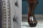 Fotel Chesterfield Mink Aksamit srebrny szary  - Invicta Interior 9