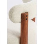 Fotel drewniany Ferentino boucle - Light & Living 6