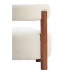 Fotel drewniany Ferentino boucle - Light & Living 5