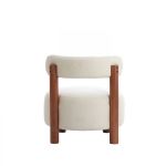 Fotel drewniany Ferentino boucle - Light & Living 4