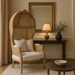 Fotel drewniany Roof Stylized natur z plecionką wiedeńską - Item International 1