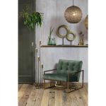 Fotel Geo aksamitny zielony - Light & Living 3