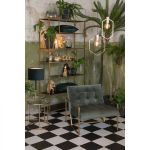 Fotel Geo aksamitny zielony - Light & Living 5