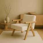 Fotel Icon Boucle z podłokietnikami biały - Item International 2
