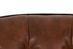 Fotel Icon pikowany z podnóżkiem brązowy ciemny 3