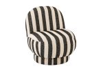 Fotel Lounge Stripes czarny 1
