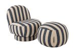 Fotel Lounge Stripes niebieski 2