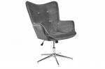 Fotel Lounger regulowany szary - Invicta Interior 1