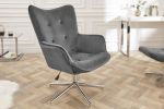 Fotel Lounger regulowany szary - Invicta Interior 3