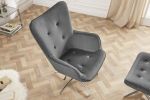 Fotel Lounger regulowany szary - Invicta Interior 4