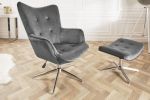 Fotel Lounger regulowany szary - Invicta Interior 11