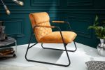Fotel Mustang Lounger aksamitny musztardowy 4