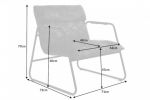 Fotel Mustang Lounger aksamitny szary - Invicta Interior 8