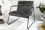 Fotel Mustang Lounger aksamitny szary - Invicta Interior 7