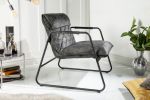 Fotel Mustang Lounger aksamitny szary 3