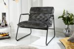 Fotel Mustang Lounger aksamitny szary 2