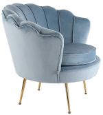 Fotel Muszla Arm Chair Water Lily aqua niebieski - Kare Design 4
