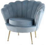 Fotel Muszla Arm Chair Water Lily aqua niebieski - Kare Design 2