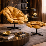 Fotel obrotowy Blossom z podnóżkiem - Kare Design 2