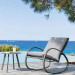 Fotel ogrodowy bujany grafitowy antracytowy  - Atmosphera 4